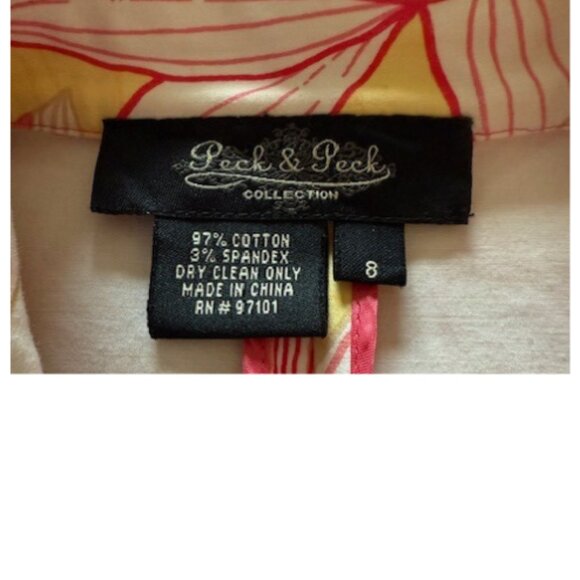 Peck & Peck Collection Floral Dress Jacket Size 8 - Picture 3 of 6